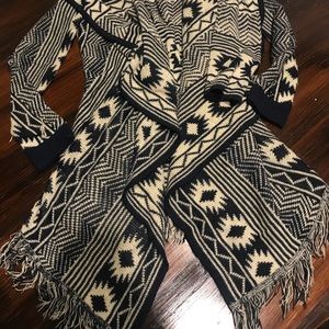 Fringe bottom cardigan